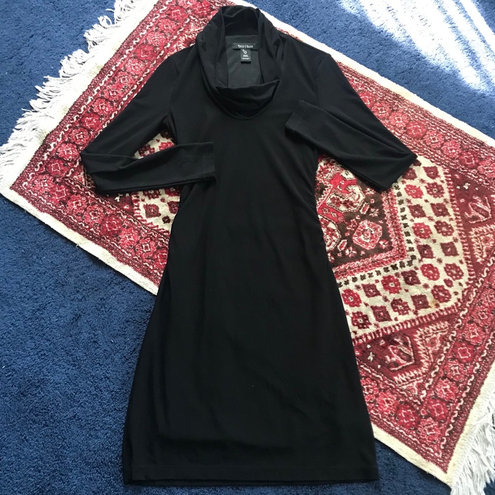 Cowl neck fitted dress